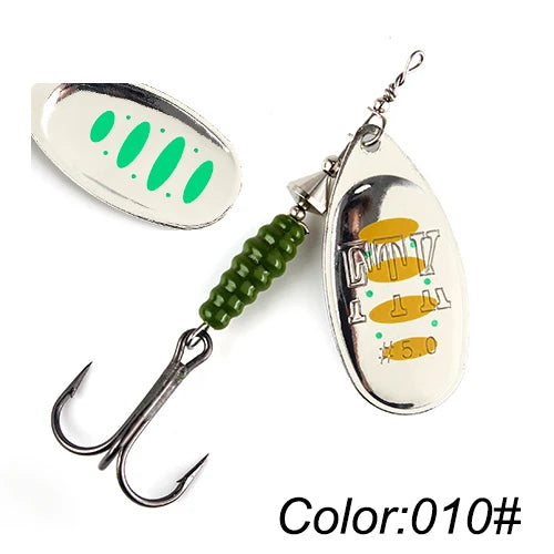 FISH KING Willow Spinner Bait 8.4g12.5g14.7g  Copper Size 3#-5# With 35647-BR Treble Hook 2#-1/0# Fishing Lure