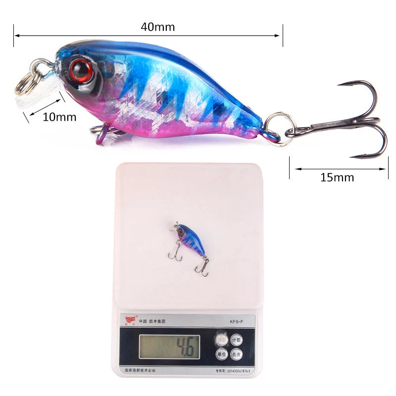 1 PCS Minnow Fishing Lure about 45mm 4.2g Crankbait Hard Bait Topwater Artificial Wobbler Bass Japan Fly Fishing Accessories