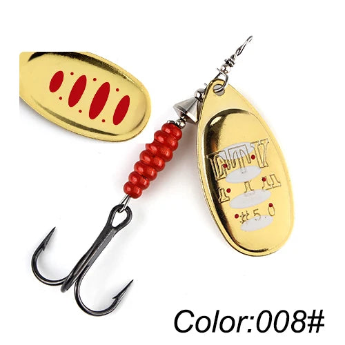 FISH KING Willow Spinner Bait 8.4g12.5g14.7g  Copper Size 3#-5# With 35647-BR Treble Hook 2#-1/0# Fishing Lure