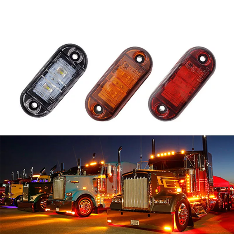 Super Bright Led Truck 12V Side Light Floor Waterproof Semi-Trailer Signal Display Wide Waist Light Taillight Wide Pressure 24V