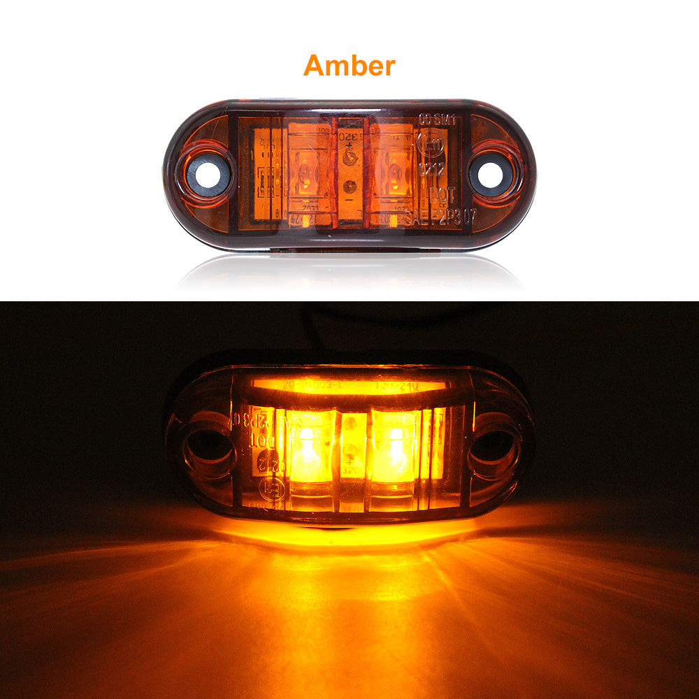 Super Bright Led Truck 12V Side Light Floor Waterproof Semi-Trailer Signal Display Wide Waist Light Taillight Wide Pressure 24V