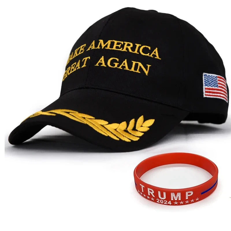 Make America Great Again Slogan Trump Republican Baseball Cap 2024 Republican Embroidered Hat Wholesale 45-47 Baseball Cap