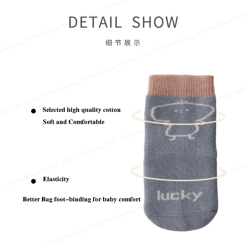 Newborn Baby Toddler Socks Comfortable Prewalker Thick Winter Kids Terry Cotton Girl Autumn Skidproof Sole Infant Boy Sock 0-6Y