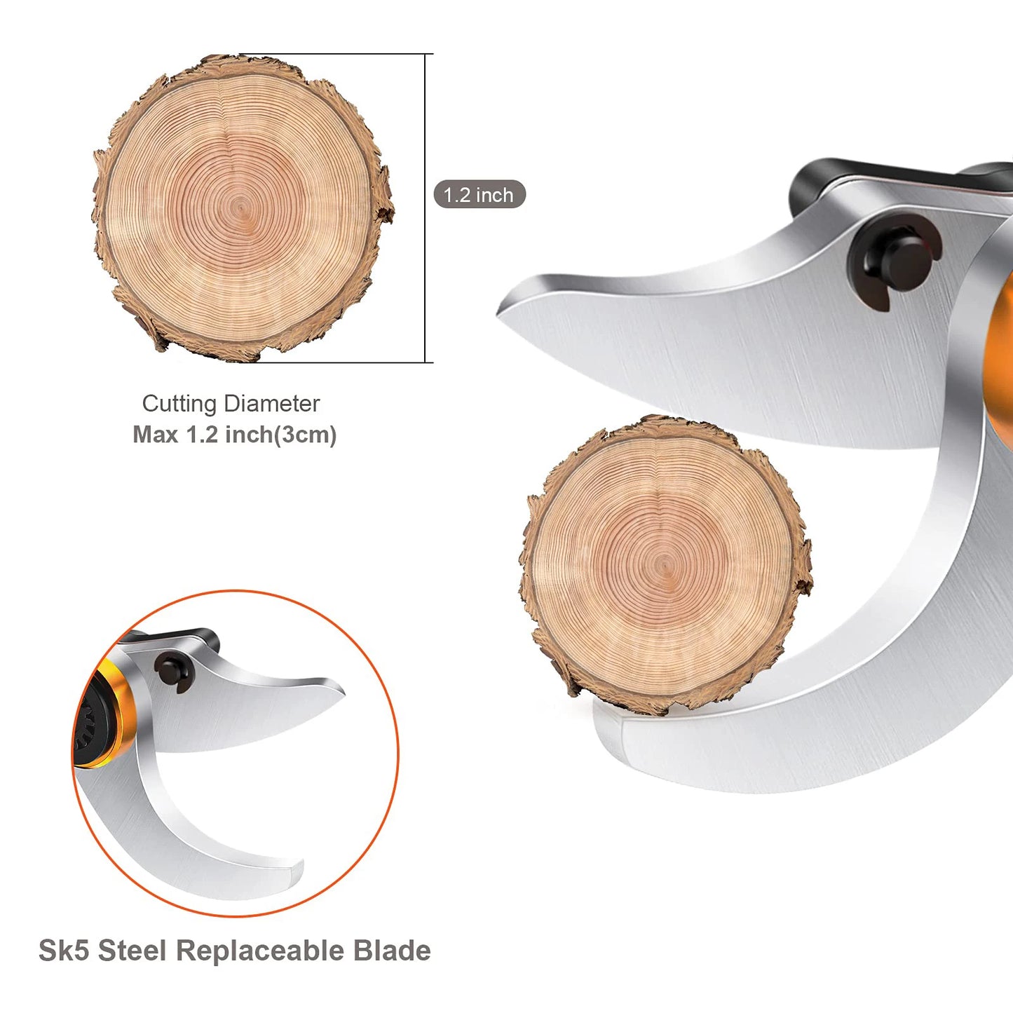 SK5 Electric Pruning Shears Blades 30mm Sharp Cutting-Blade Accessory For Pruning  Branches Trees Bonsai Fruit Garden Tool