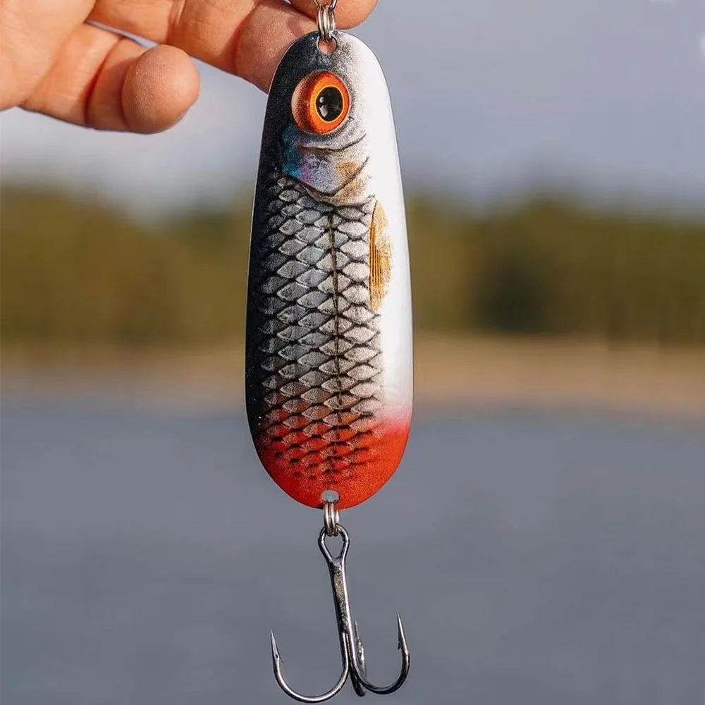 8.5cm11g Spoon Fishing Lures Trolling Hard Bait Freshwater Saltwater Metal Jig Sinking Spinner Spoons For Pike Perch Bass Salmon