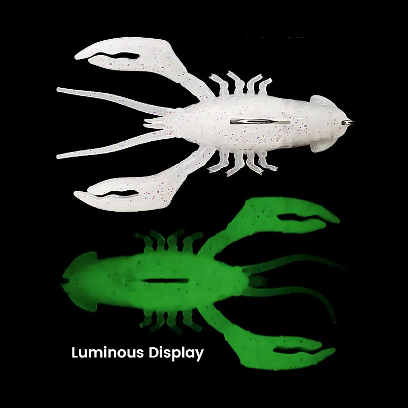 Famonster Soft Lures Silicone Fishing Bait Lobster Jig Head TPR Wobblers Paddle Worm Curly Easy Shiner Tackle Bass Pike Winter