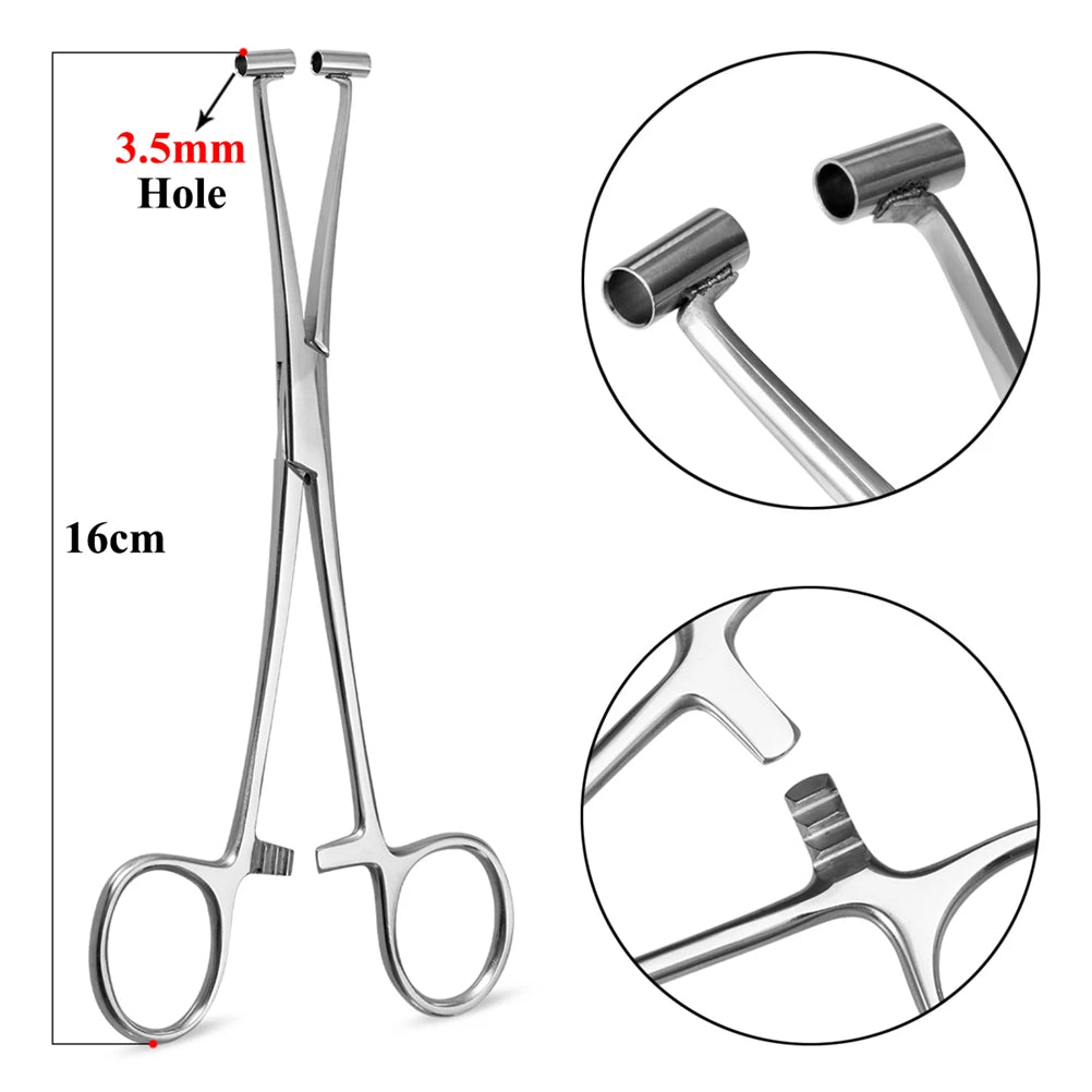 1pc Piercing Tattoo Clamp Surgical Steel Piercing Pliers Tools Dermal Anchor Hemostat Forceps Punchers Setpum Catilage Belly Lip