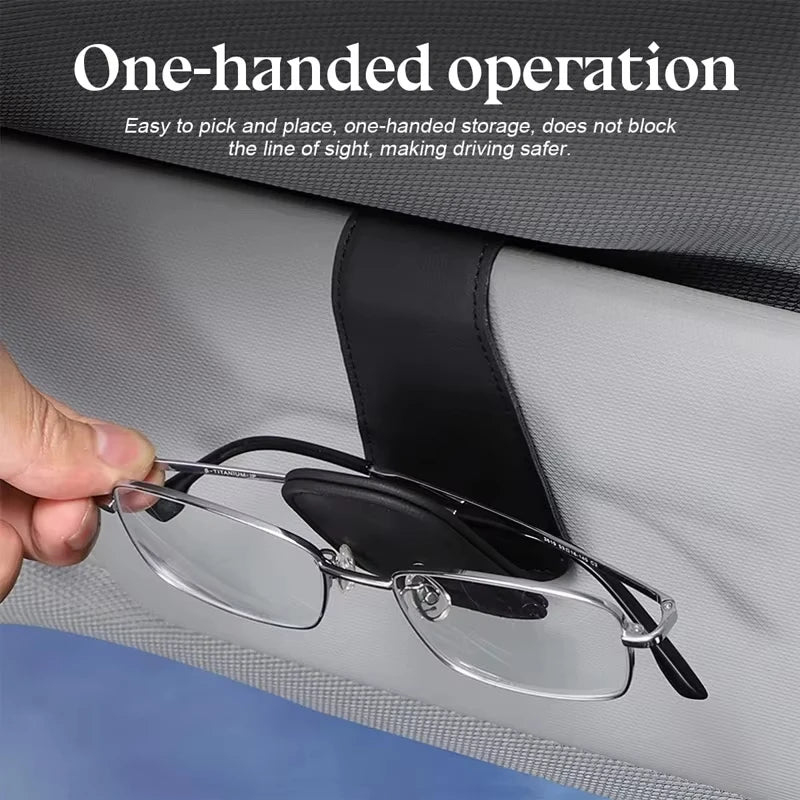 Universal Car Auto Sun Visor Glasses Box Sunglasses Clip Card Ticket Holder Stand Fastener Pen Case Eyeglasses Car Accessories