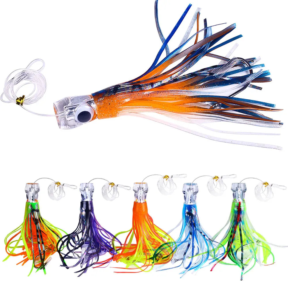 Octopus Skirt Bait Trolling Lure Marlin Tuna Mahi Dolphin Shark Skirts Big Game Leader Trolling Rigs Deep Sea Fishing Tackle