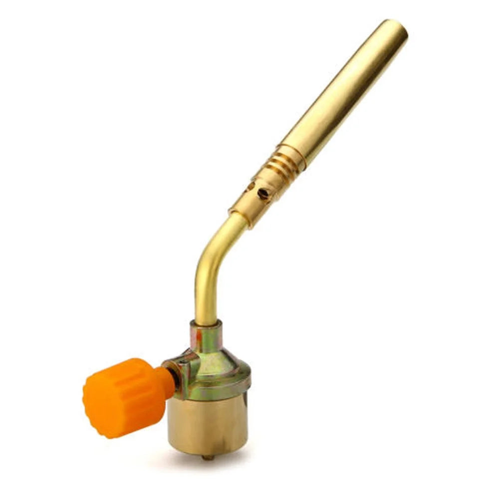 1Pc Brass Welding Torch Propane Gas Torch Self Ignition Trigger Style Heating Solder Burner Welding Plumbing Nozzles Camping