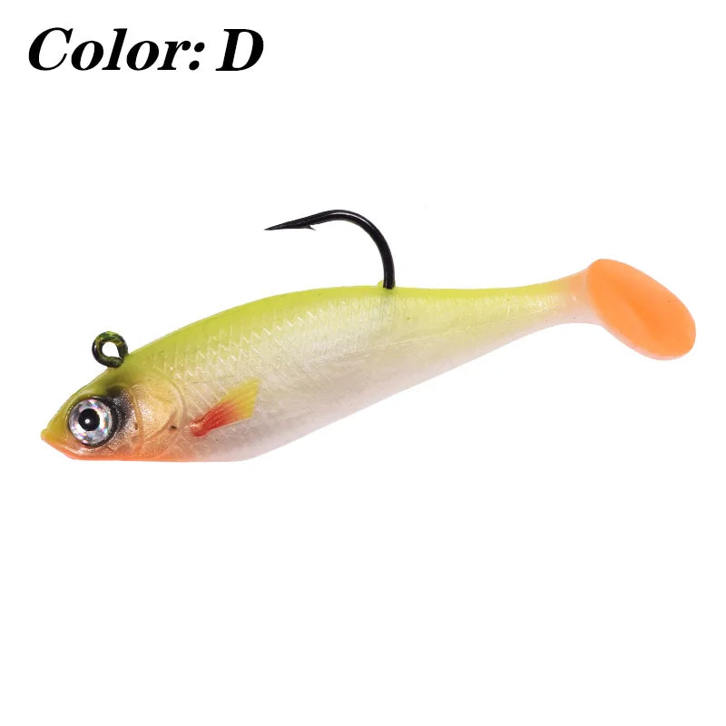 1 Pc Jig Head Hook Silicone Soft Bait 7.5cm 9.5g Fishing Lures Wobblers Artificial Rubber Swimbait for Shad Bass Carp Leurre