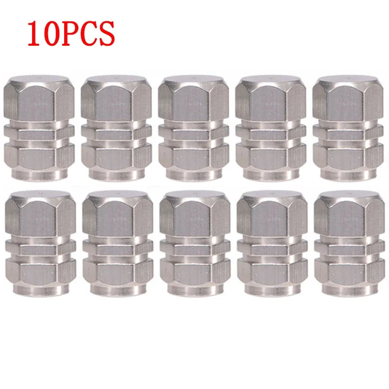 10Pcs Car Wheel Tire Valve Stems Caps Aluminum Tyre Rim Stem Covers Airdust Waterproof for BMW Auto Moto Car Accessories Tool