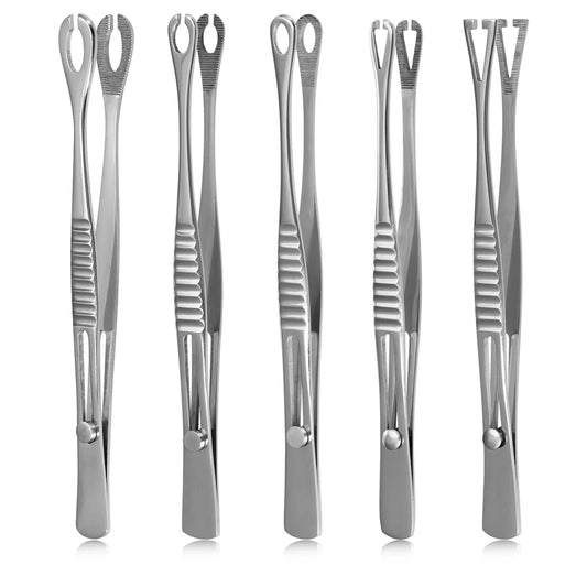 Surgical Steel Tweezers Body Piercing Tool Positioning Forceps Tattoos Clamp Hemostatic Pliers Nose Cartilage Lip Piercing Tools