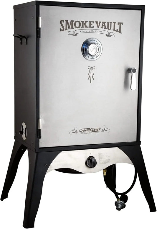 Chef Smoke  -  , Propane Meat Smoker for Outdoor Cooking of Meat, Pies & More - 150°F to 350°F Range - 24"