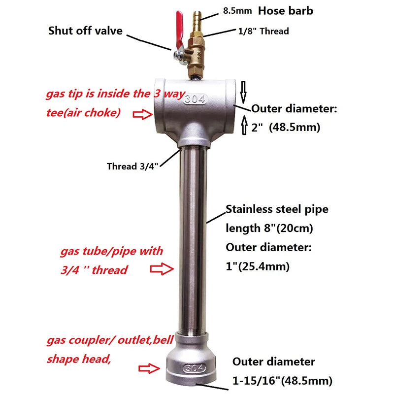 LSMIITTH Propane Gas Burner With Regulator 100,000 BTU Propane Furnace Burner Forge Foundry Raku Kiln Blacksmith Farrie Knife