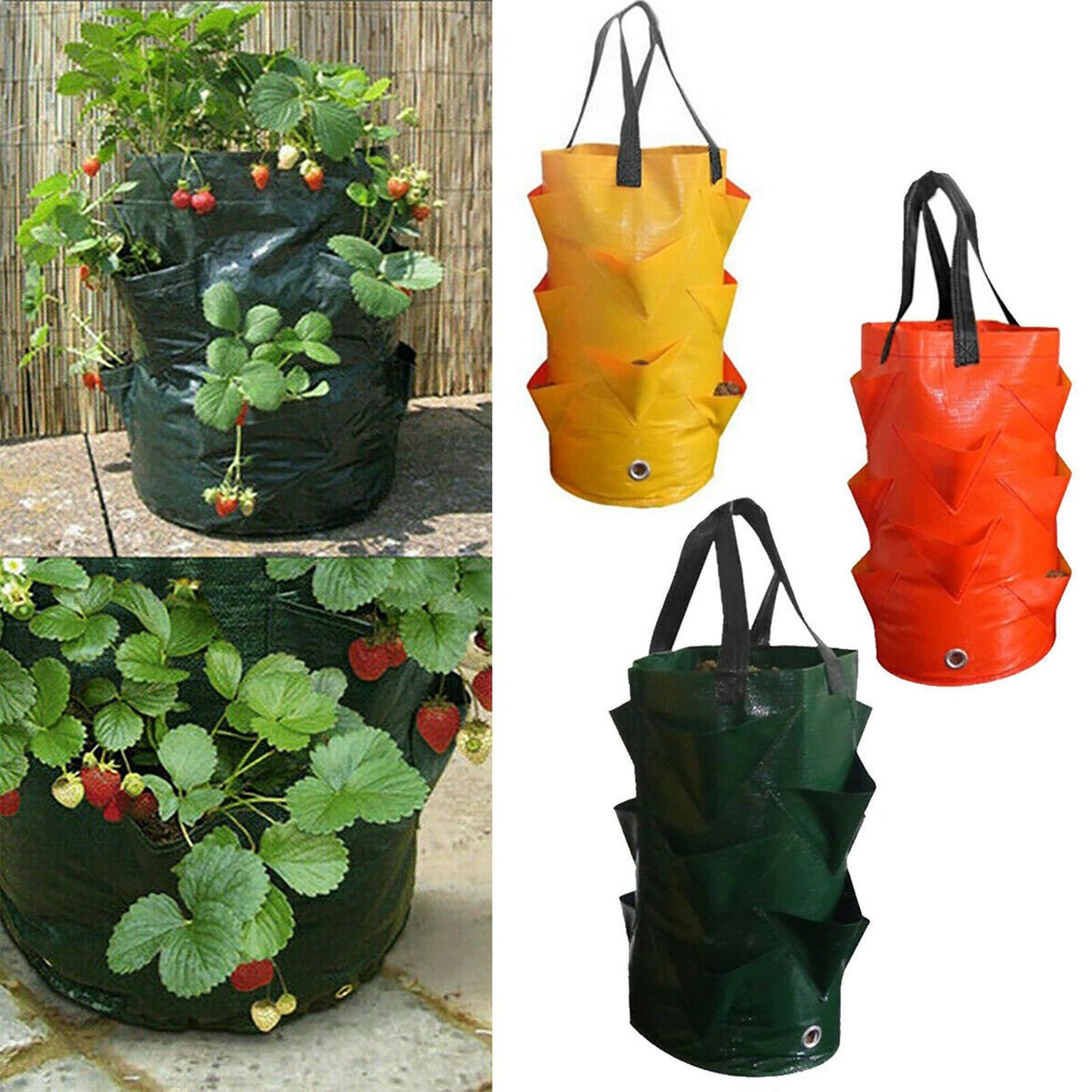 Potato  Bags Planter Gardening Breathable Strawberry Planter Vegetable Planting Pouch with Handles