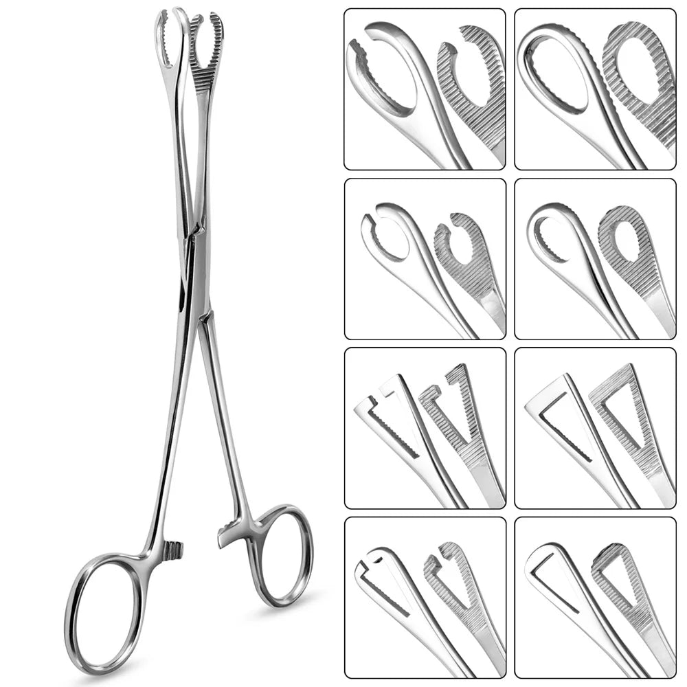 1pc Piercing Tattoo Clamp Surgical Steel Piercing Pliers Tools Dermal Anchor Hemostat Forceps Punchers Setpum Catilage Belly Lip