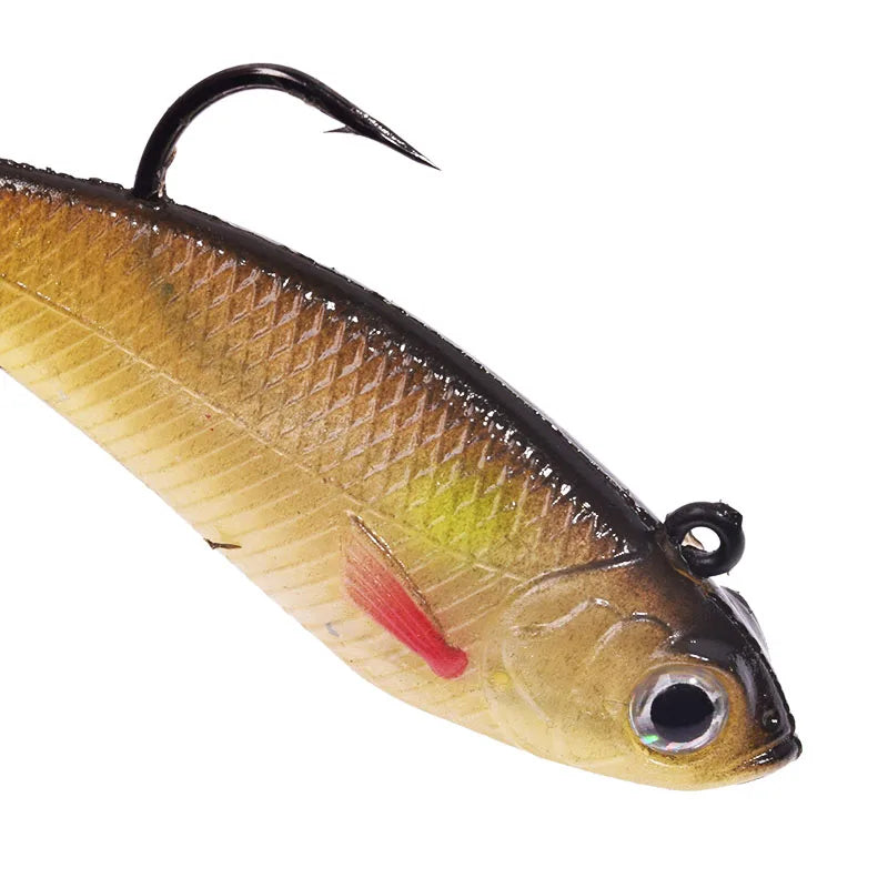 1 Pc Jig Head Hook Silicone Soft Bait 7.5cm 9.5g Fishing Lures Wobblers Artificial Rubber Swimbait for Shad Bass Carp Leurre