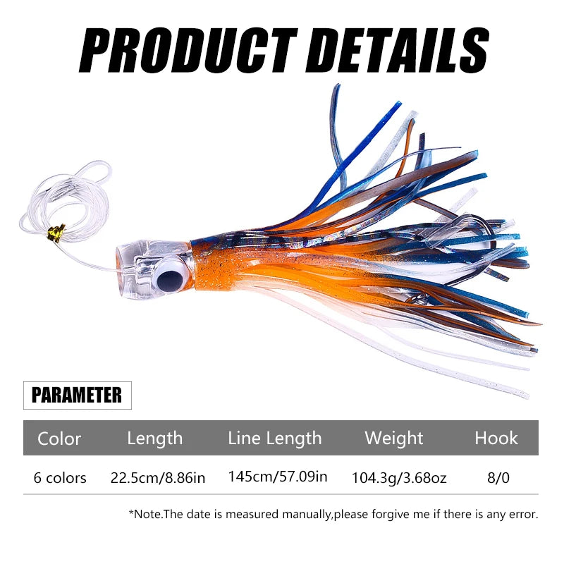 Octopus Skirt Bait Trolling Lure Marlin Tuna Mahi Dolphin Shark Skirts Big Game Leader Trolling Rigs Deep Sea Fishing Tackle