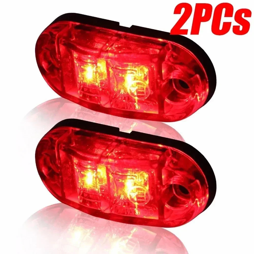 2/4Pcs Amber Warning Light 12v 24v Led Side Marker Lights for Trailer Trucks Car Strobe Lamp Clearance Signal Lamp Accessories