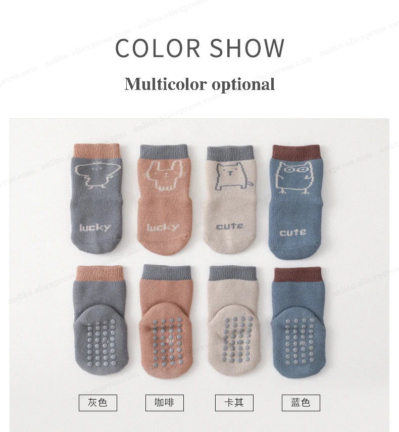 Newborn Baby Toddler Socks Comfortable Prewalker Thick Winter Kids Terry Cotton Girl Autumn Skidproof Sole Infant Boy Sock 0-6Y