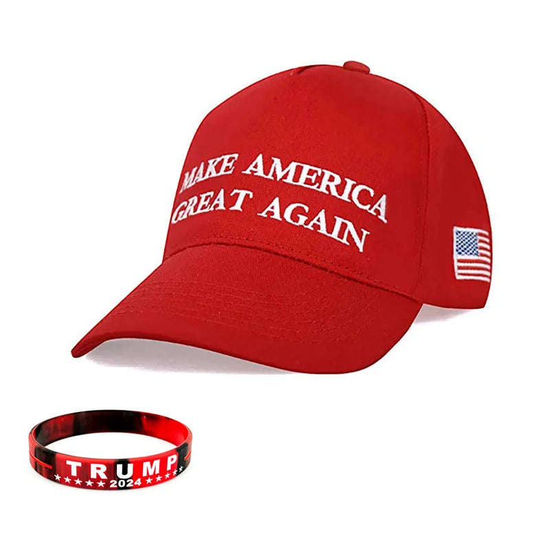 Make America Great Again Slogan Trump Republican Baseball Cap 2024 Republican Embroidered Hat Wholesale 45-47 Baseball Cap