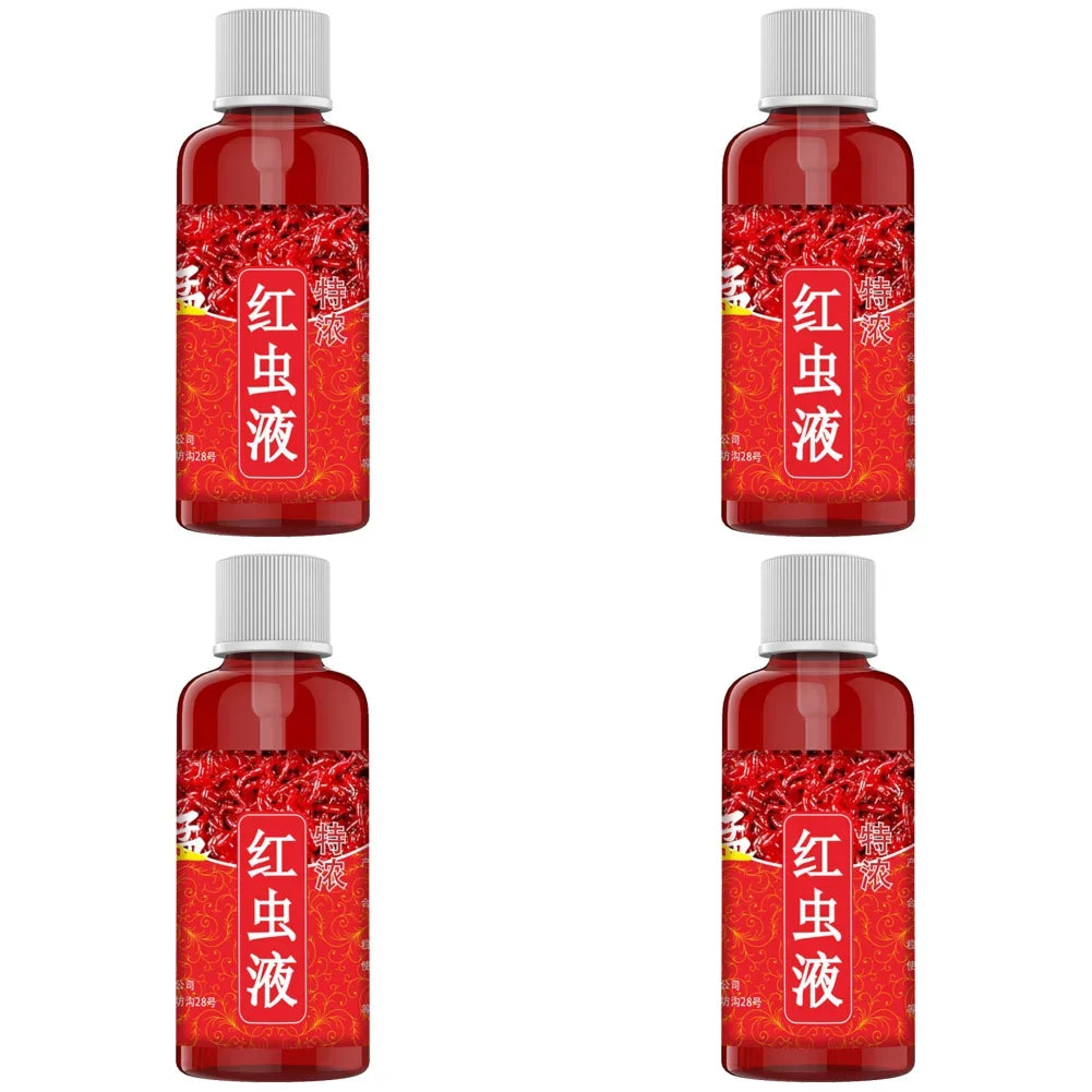 60ML Liquid Blood Worm Scent Fish Attractant Concentrated Red Worm Liquid Fish Bait Additive Perch Catfish Fishing Accessories