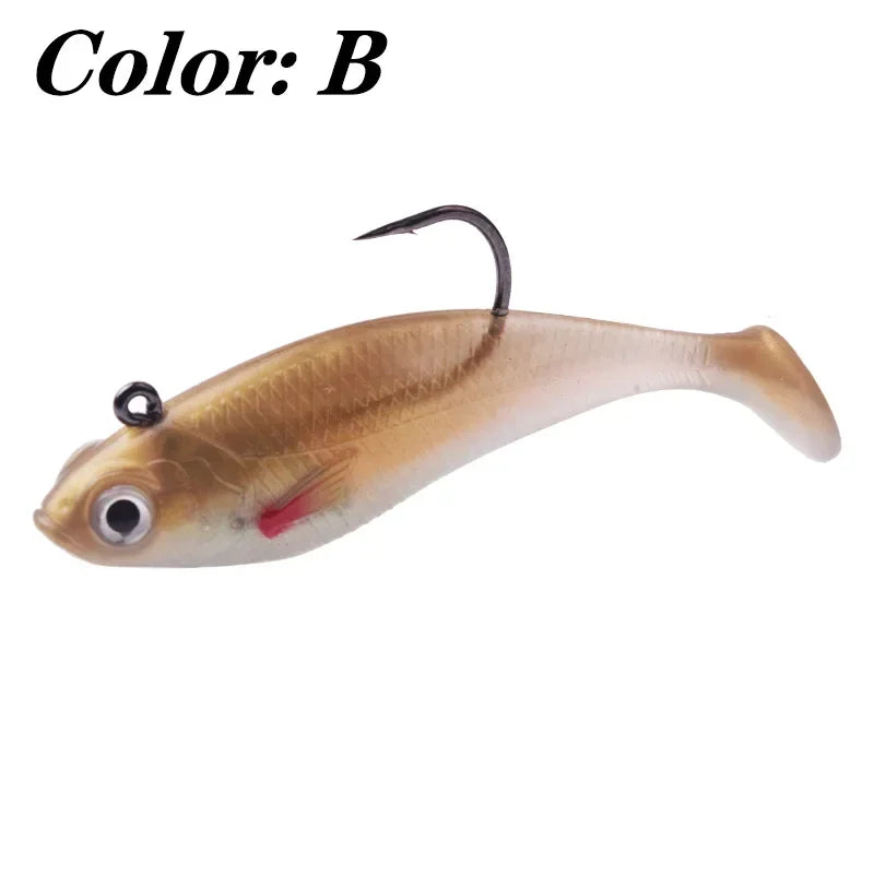 1 Pc Jig Head Hook Silicone Soft Bait 7.5cm 9.5g Fishing Lures Wobblers Artificial Rubber Swimbait for Shad Bass Carp Leurre