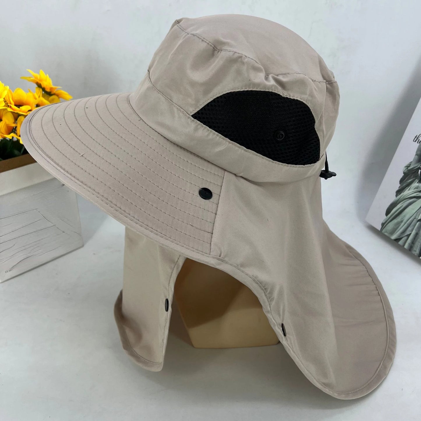 Summer Sun Hats UV Protection Outdoor Hunting Fishing Cap for Men Women Hiking Camping Visor Bucket Hat Removable Fisherman Hat