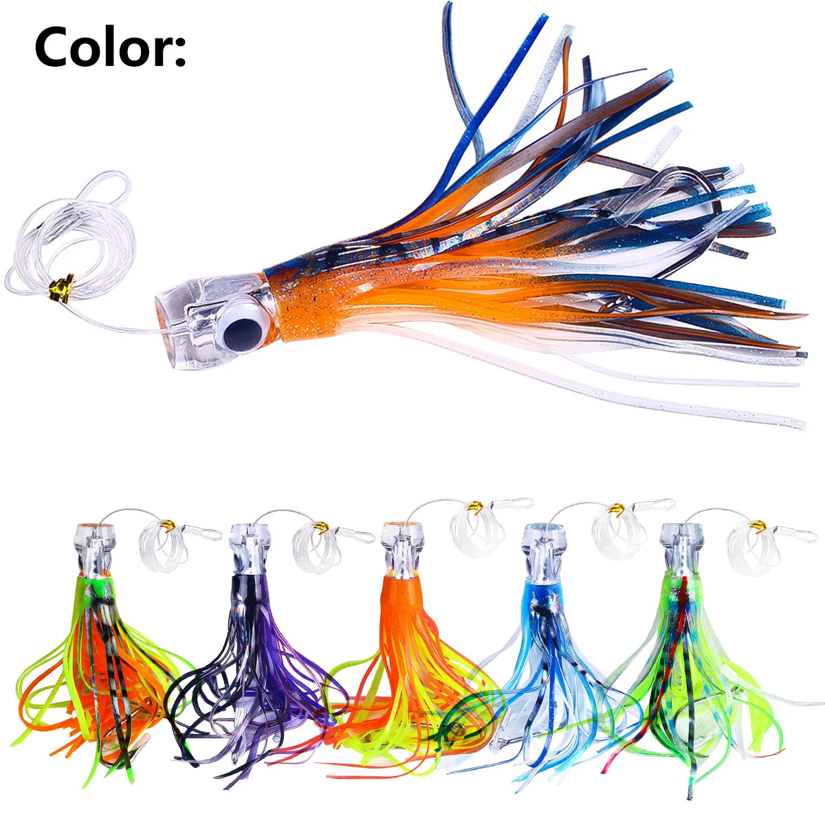 Octopus Skirt Bait Trolling Lure Marlin Tuna Mahi Dolphin Shark Skirts Big Game Leader Trolling Rigs Deep Sea Fishing Tackle