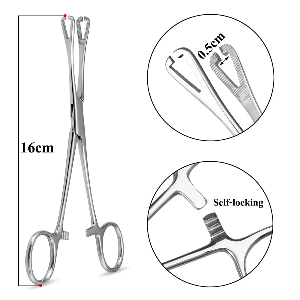 1pc Piercing Tattoo Clamp Surgical Steel Piercing Pliers Tools Dermal Anchor Hemostat Forceps Punchers Setpum Catilage Belly Lip