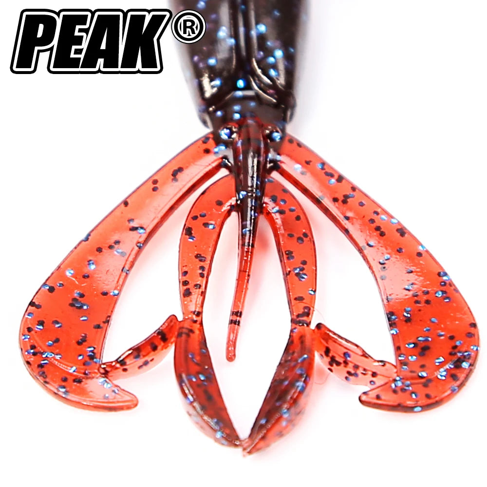 PEAK Floating Crazy Flapper Fishing Lures 40mm/60mm Soft Fishing Lures Soft Silicone Baits Shrimp Bass Peche Fishing Tackle