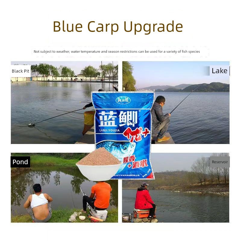 September 18 Field Battle Blue Carp Bait Wild Fishing Catfish Carp Food Old Three Formula Widely Loved Pull Bait Line Yitang