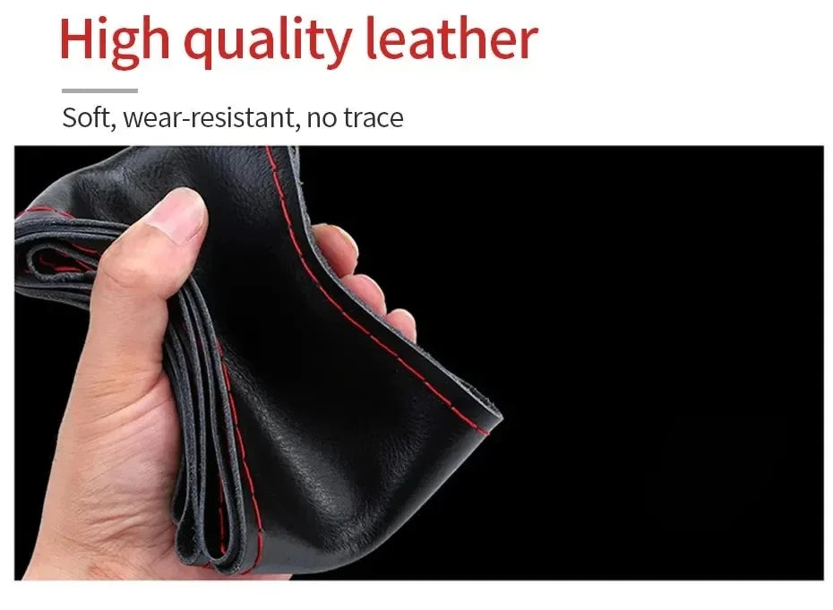 Car Steering Wheel Cover Needles And Braid Thread Artificial Leather Car Covers Suite 3 Color DIY Texture Soft Auto Accessories