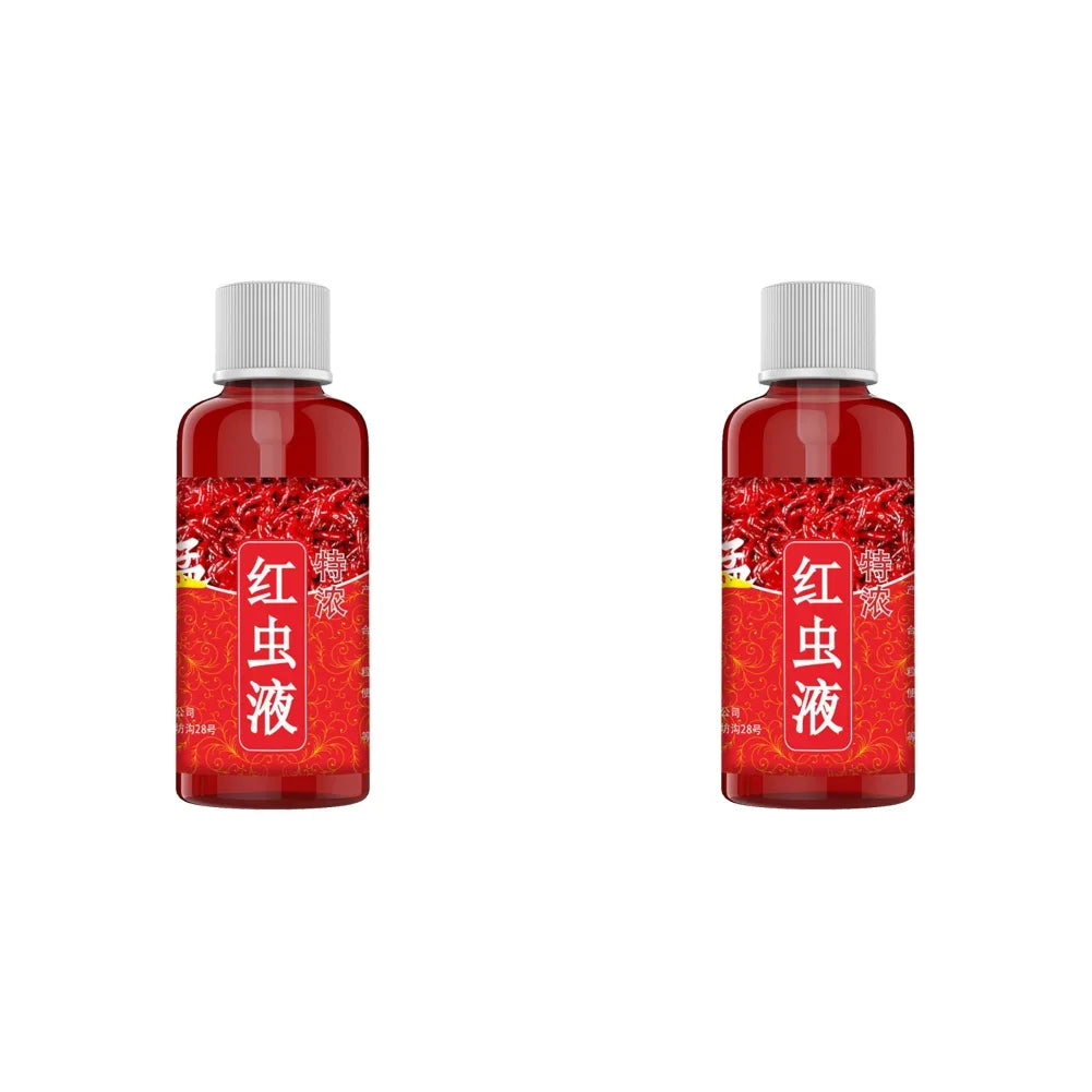 60ML Liquid Blood Worm Scent Fish Attractant Concentrated Red Worm Liquid Fish Bait Additive Perch Catfish Fishing Accessories