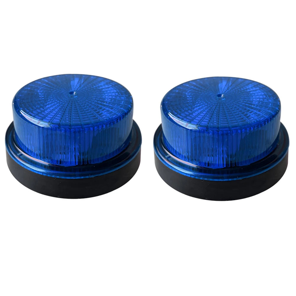 2Pcs Rotary Tractor LED Beacon 12V 24V Truck Sidelight Rotating Light Trailer Side Marker Lights Round Strobe Flashing Lamp