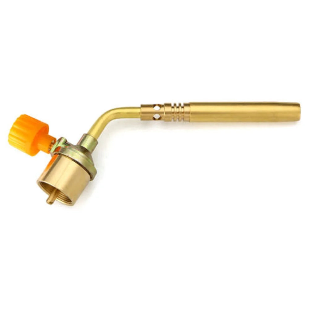 1Pc Brass Welding Torch Propane Gas Torch Self Ignition Trigger Style Heating Solder Burner Welding Plumbing Nozzles Camping