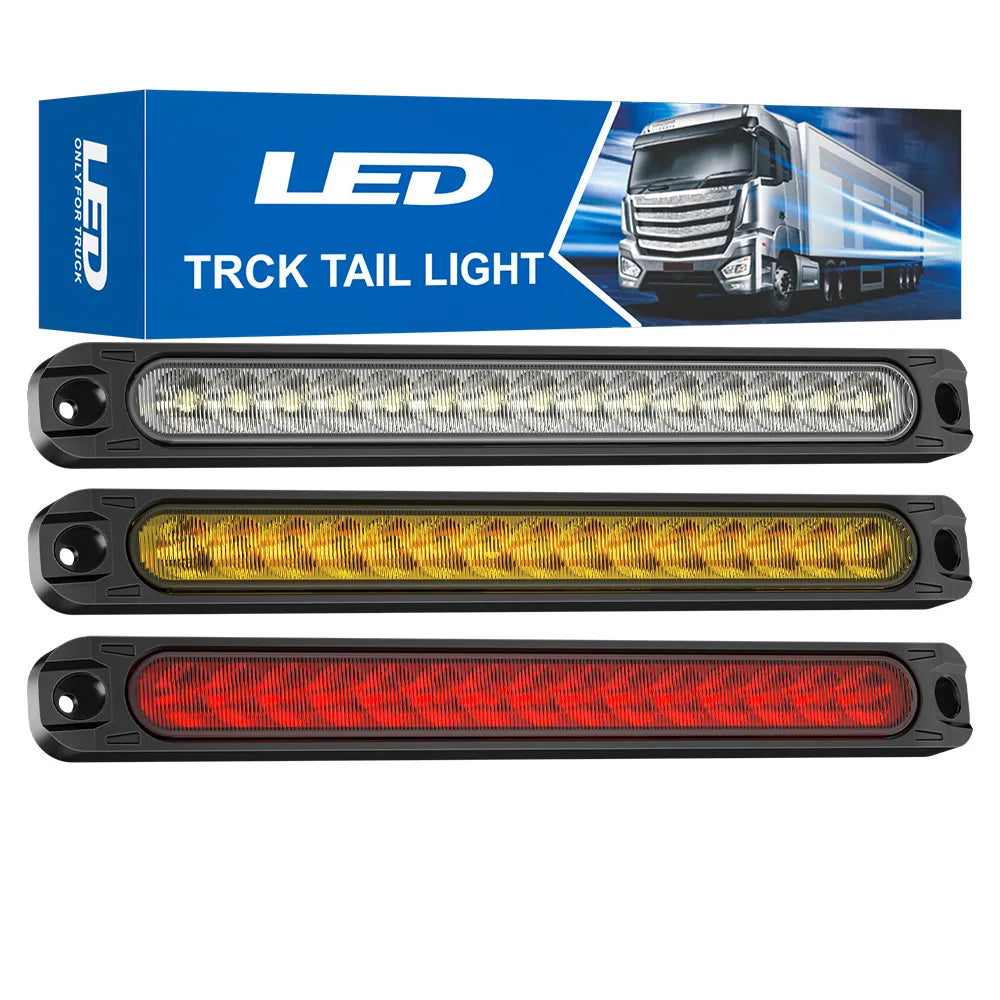 2pcs Tail LED Lights 10'' 15LED DRLs Brake Turn Tail Lights Assembly DC12V/24V Trailer Identification Light.