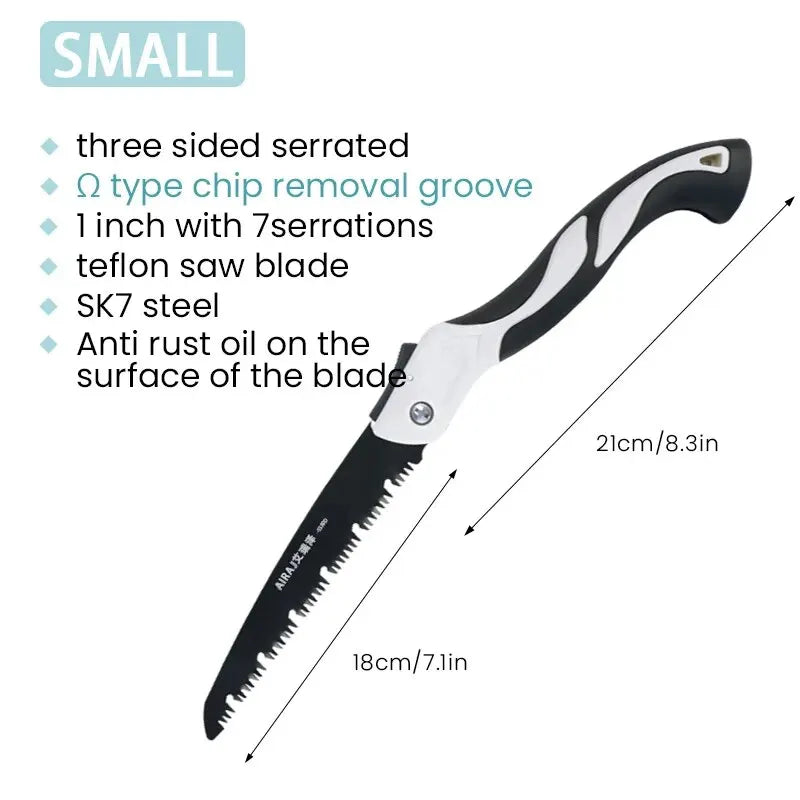 AIRAJ Woodworking Folding Saw Multifunction Cutting Wood Sharp Camping Garden Prunch Saw Tree Chopper KnifeHand Tools