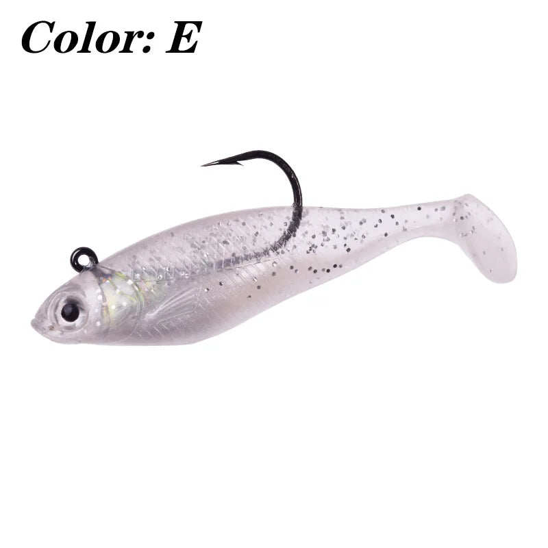 1 Pc Jig Head Hook Silicone Soft Bait 7.5cm 9.5g Fishing Lures Wobblers Artificial Rubber Swimbait for Shad Bass Carp Leurre