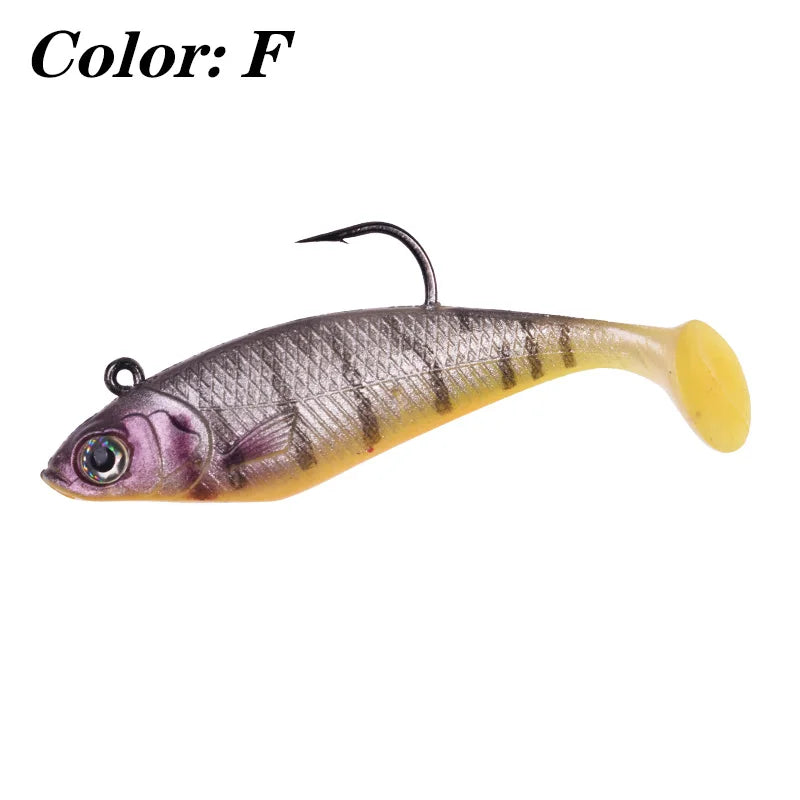 1 Pc Jig Head Hook Silicone Soft Bait 7.5cm 9.5g Fishing Lures Wobblers Artificial Rubber Swimbait for Shad Bass Carp Leurre
