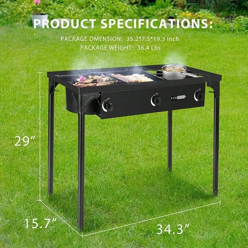 Professional Outdoor Stove Propane Burner Portable Cooker Grill, Camping Burner With Listing Regulator