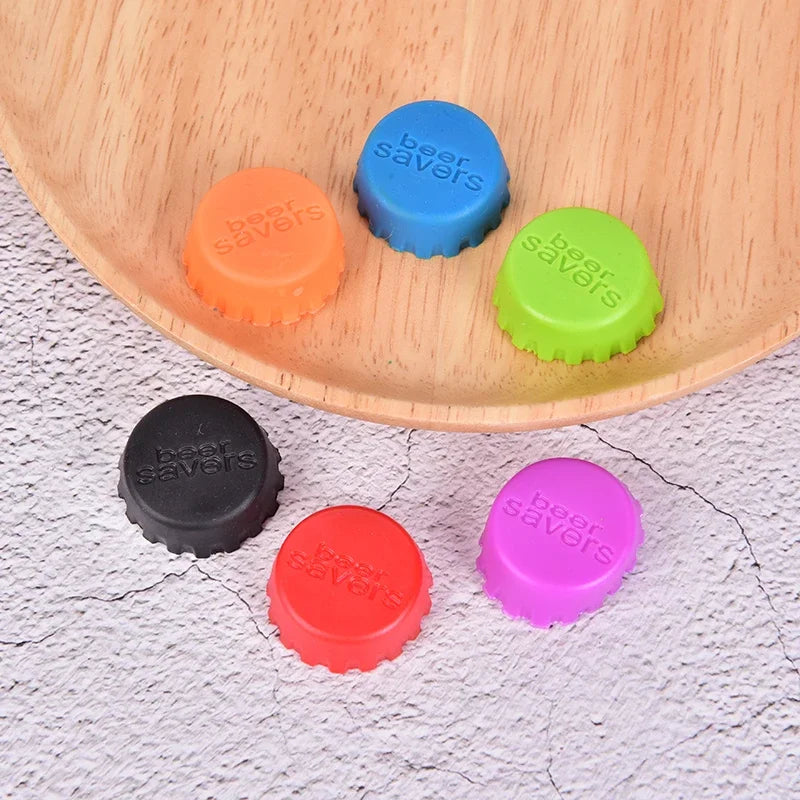 Candy Colors Silicone Beer Bottle Caps, Bar, Home Brewing, Wine Making, Barware, Kitchen, Dining, Garden, 6Pcs, 12Pcs