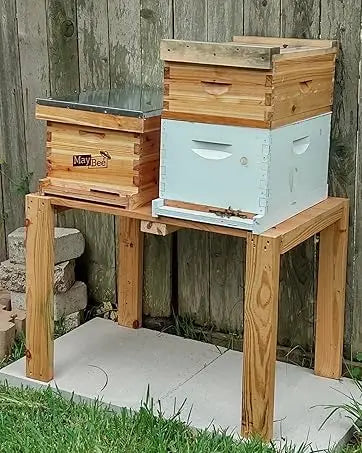 10-Frame Langstroth Beehive Dipped in 100% Beeswax, Complete Bee Hives and Supplies Starter Kit Includes 2 Deep Hive Bee Box and