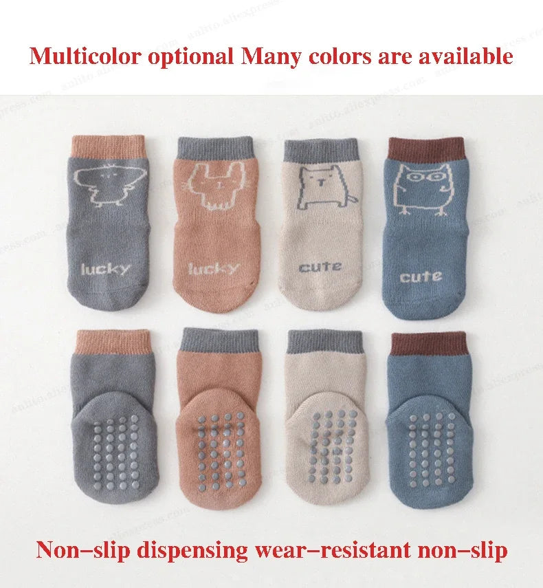 Newborn Baby Toddler Socks Comfortable Prewalker Thick Winter Kids Terry Cotton Girl Autumn Skidproof Sole Infant Boy Sock 0-6Y