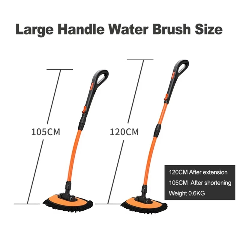 LEIBOO Car Wash Brush Car Cleaning Brush Telescoping Long Handle Mop Soft Hair Chenille Broom Window Wash Auto Accessories