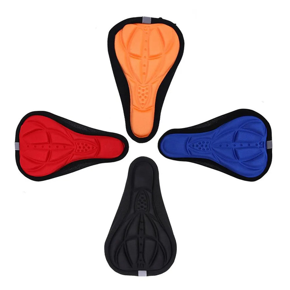 Bike Seat Cover Bicycle Silicone 3D Gel Saddle Pad Padded Soft Cushion Comfort EVA Anti Friction Seat Saddle Covers Cycling Part