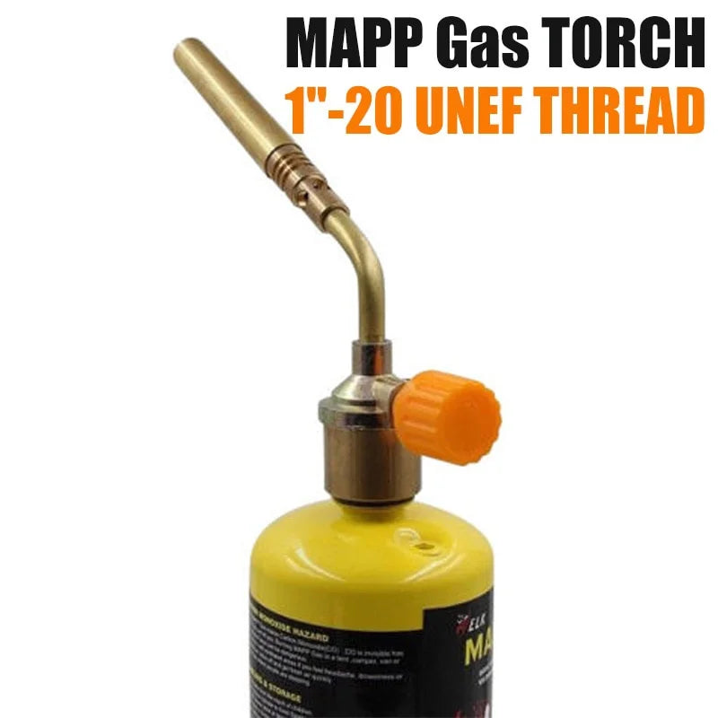 1Pc Brass Welding Torch Propane Gas Torch Self Ignition Trigger Style Heating Solder Burner Welding Plumbing Nozzles Camping