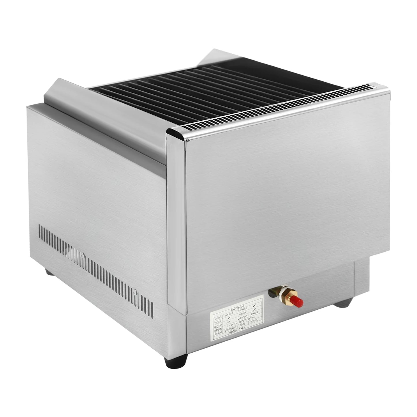 Commercial Radiant Broiler, 2 Burner Indoor Smokeless BBQ Grill Commercial Countertop Gas Charbroilers, LPG & Propane Gas