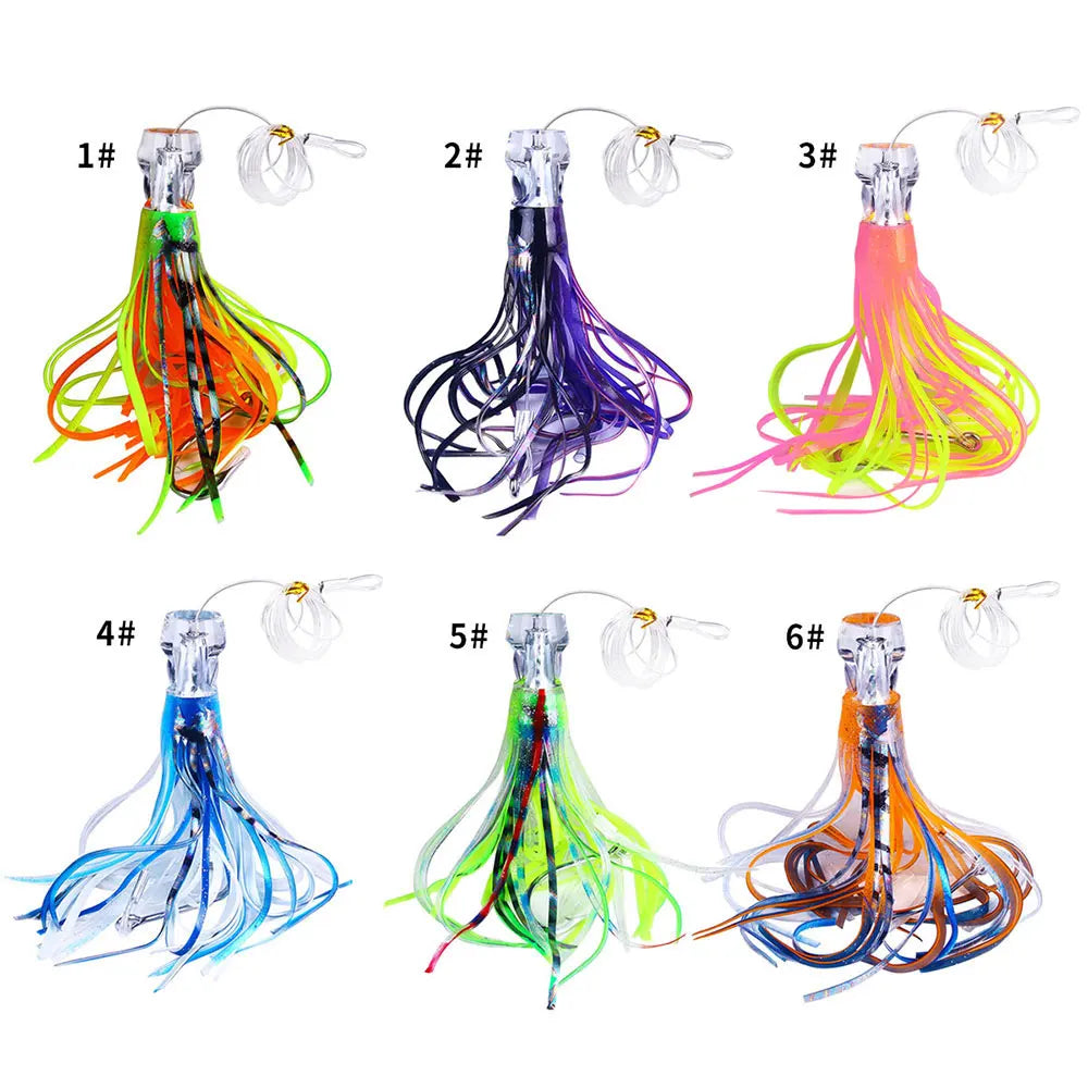 Octopus Skirt Bait Trolling Lure Marlin Tuna Mahi Dolphin Shark Skirts Big Game Leader Trolling Rigs Deep Sea Fishing Tackle